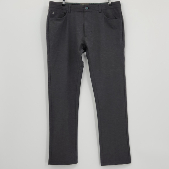 Linksoul Flat Front Stretch Golf Pants 35x32 Light Gray Outdoor Heather Mens - Picture 1 of 12